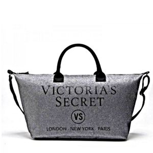 Victorias Secret 2015 LIMITED EDITION Large Tote Silver Black